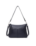 ALANNA LEATHER HOBO BAG - NAVY