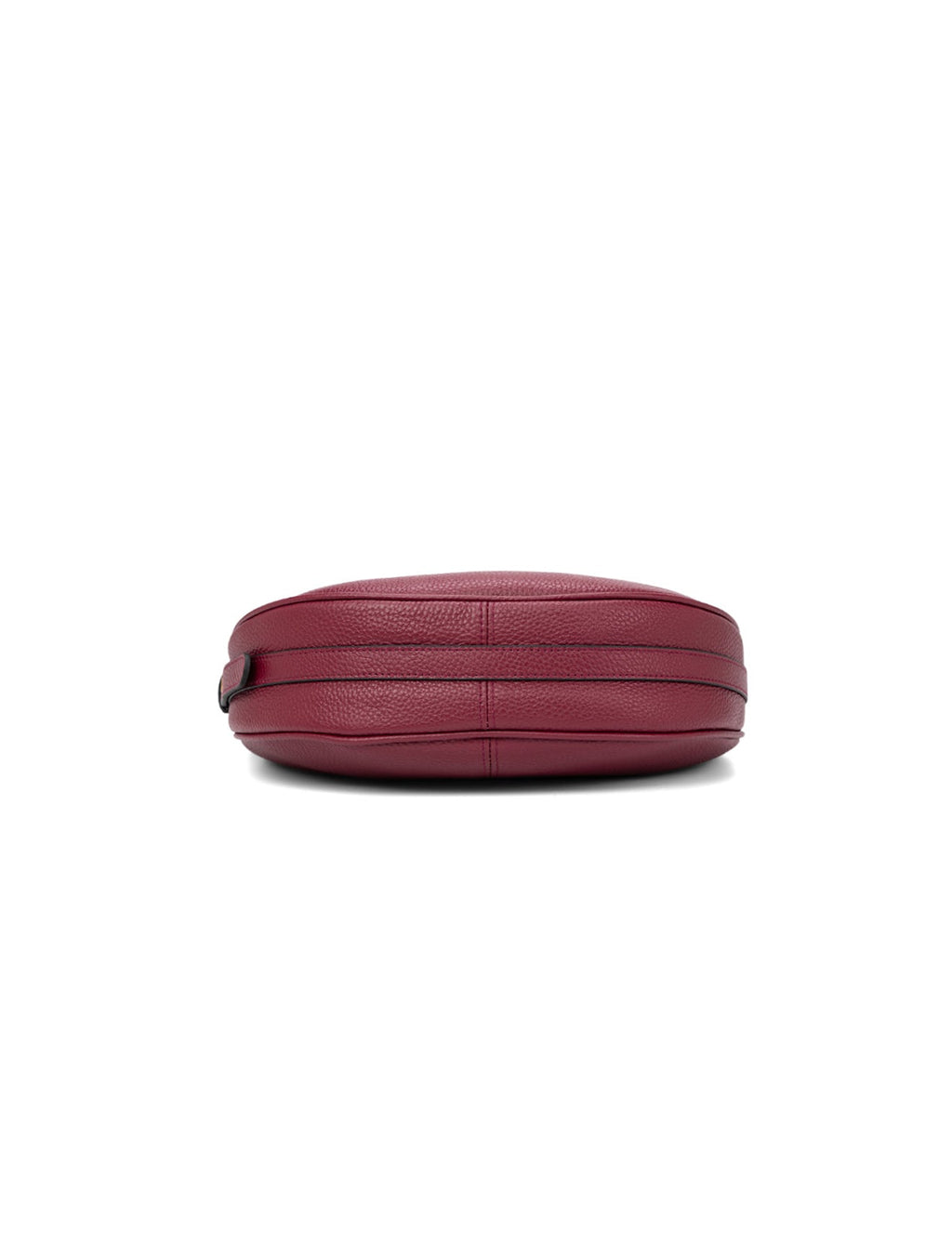 SOFIA LEATHER SHOULDER STRAP BAG w/ CHAIN DETAIL - BURGUNDY