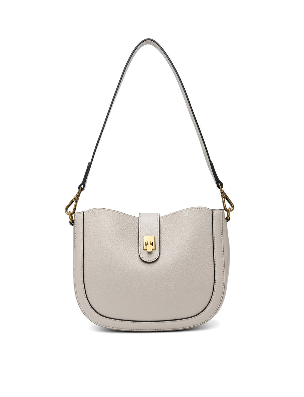 SILVANA LEATHER BAG - BEIGE