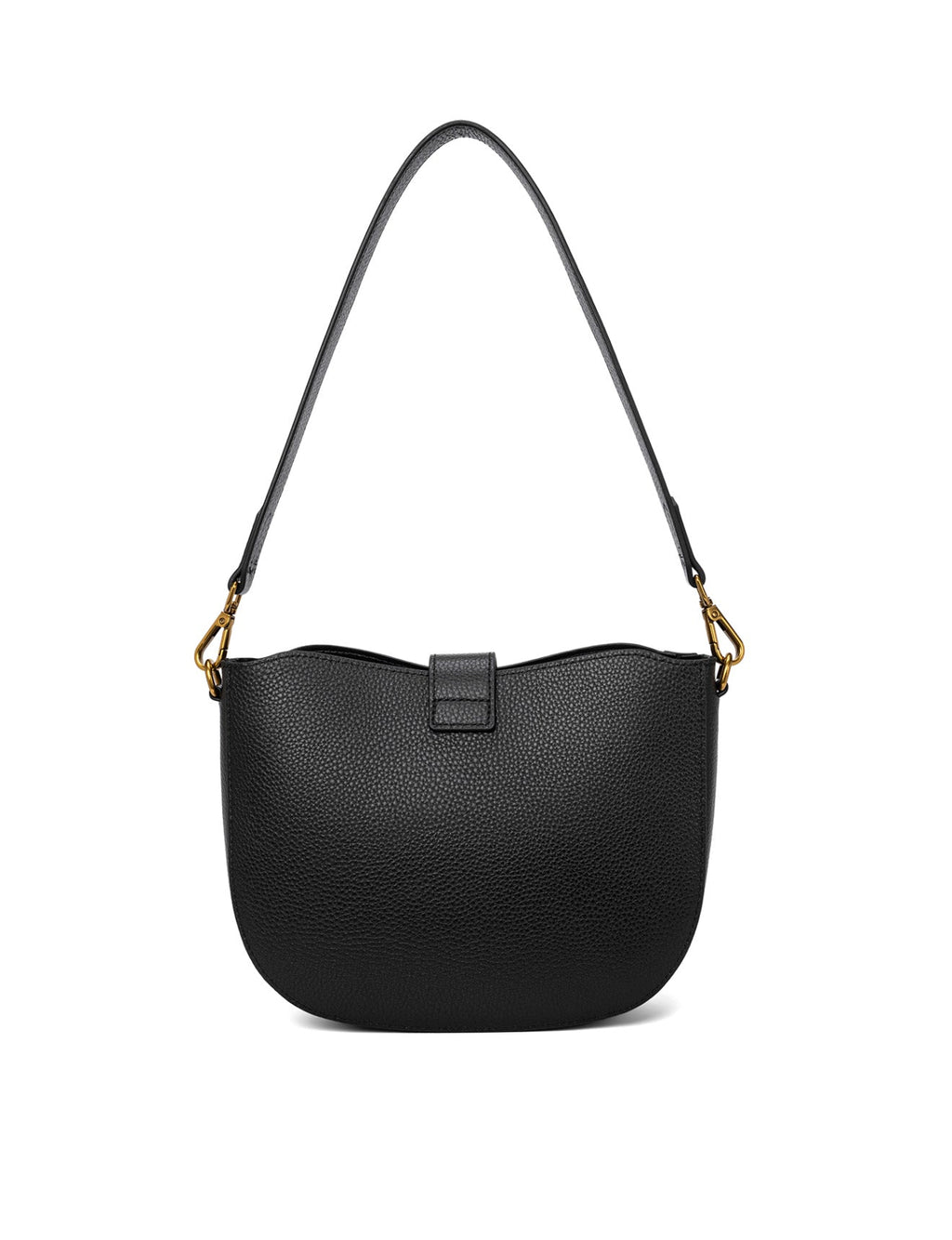 SILVANA LEATHER BAG - BLACK