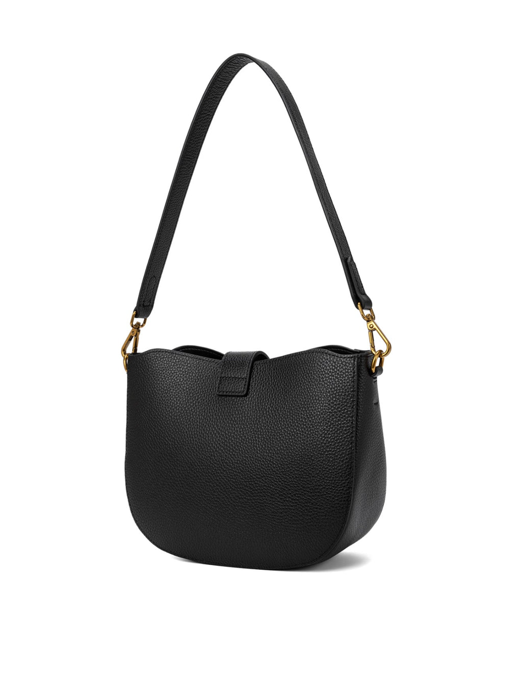 SILVANA LEATHER BAG - BLACK