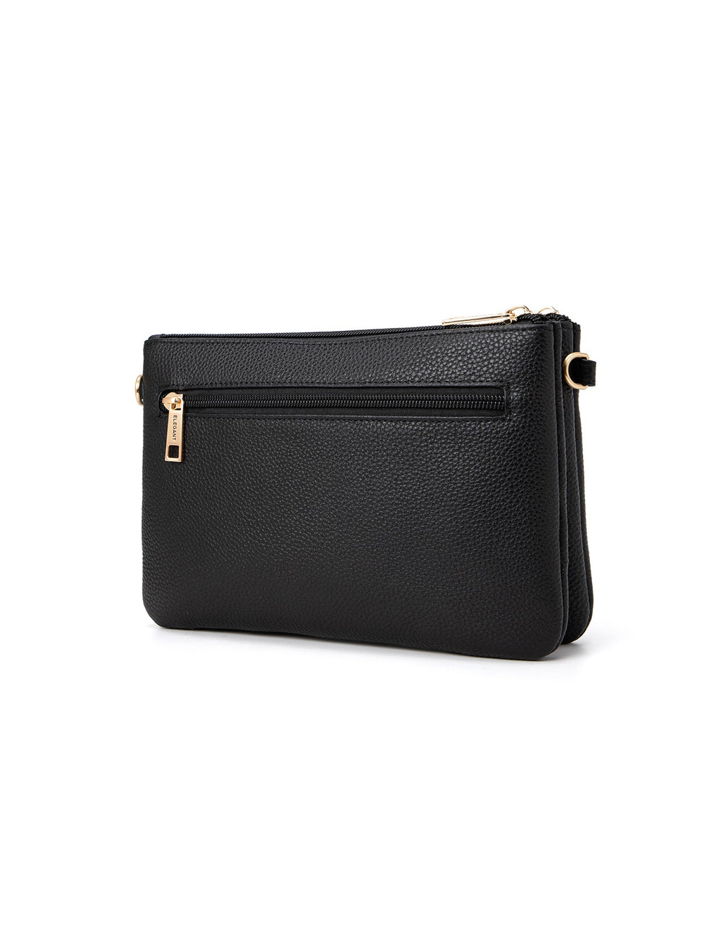 HOPE MULTI COMPARTMENT LEATHER XBODY BAG- E1-1010-BLK- NEW IN