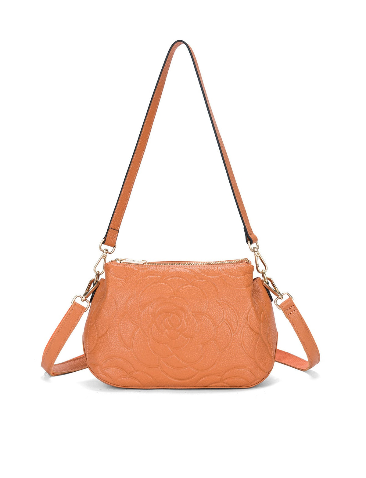 ROSIE 3 COMPARTMENT LEATHER XBODY BAG- E1-8285A-APR