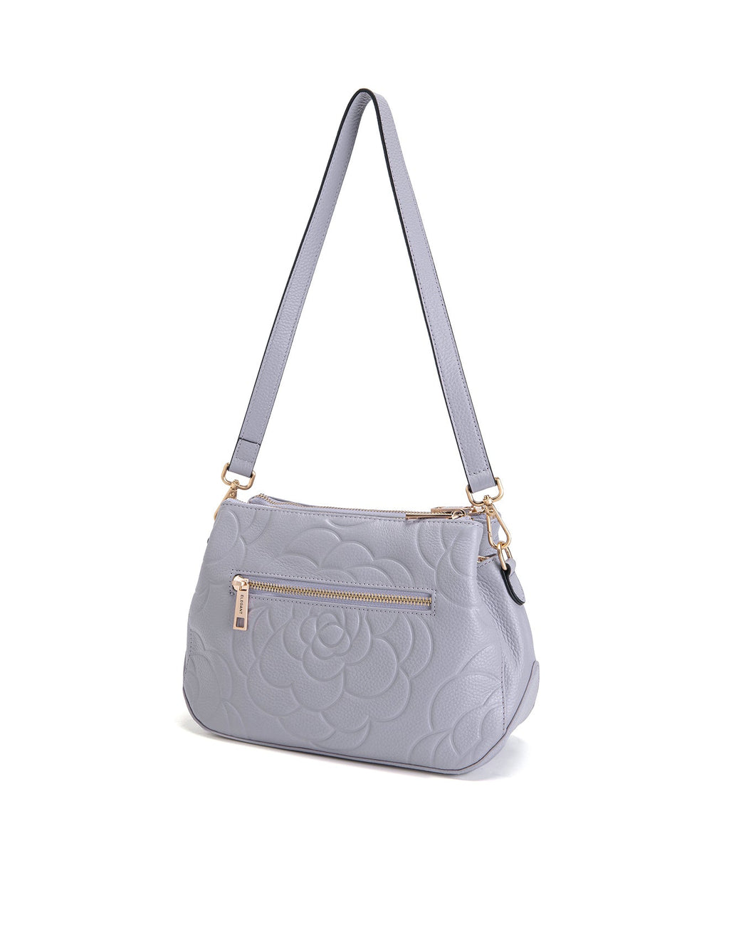 ROSIE 3 COMPARTMENT LEATHER XBODY BAG- E1-8285A-CORNFLOWER