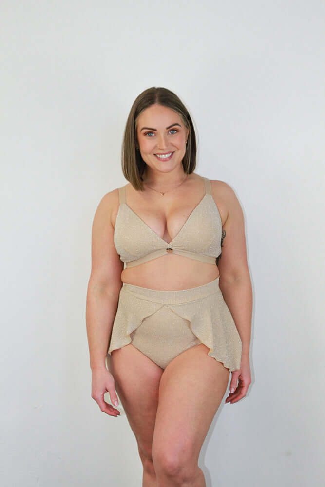 Glitteratti High Waist Skort Ivory