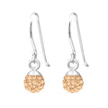 Silver Crystal Ball Earrings