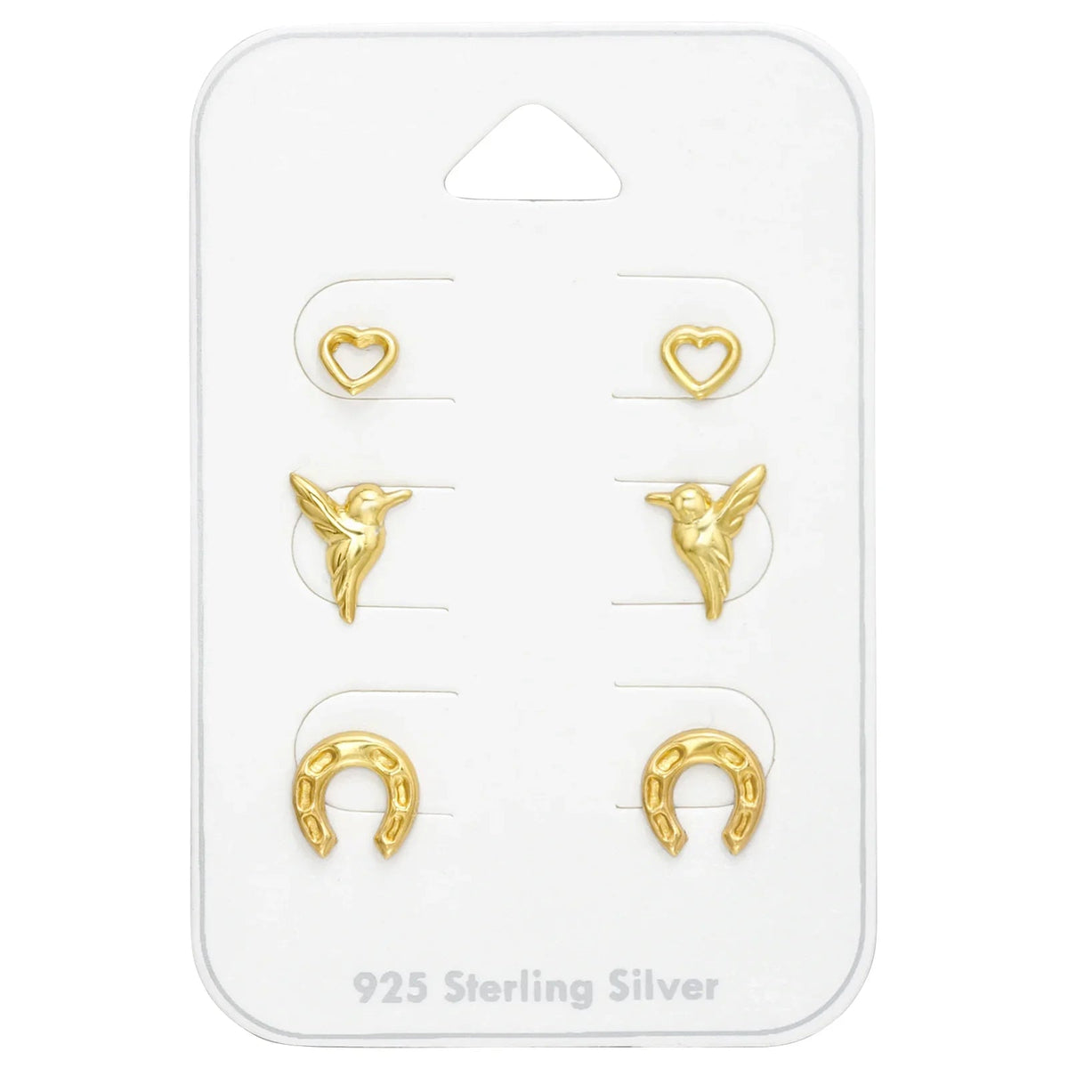 Silver Animal Lover Earrings Set