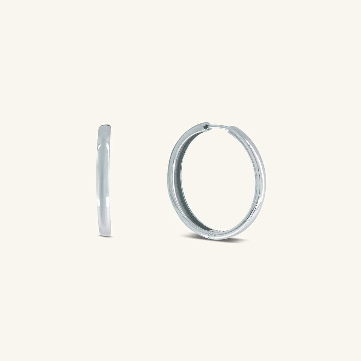 Gertrude 23mm Hoop Earrings | Sterling Silver