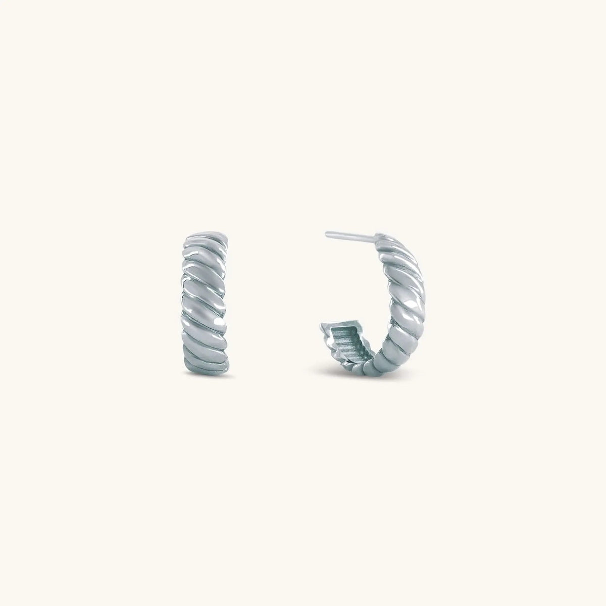 Lune Hoops | Sterling Silver