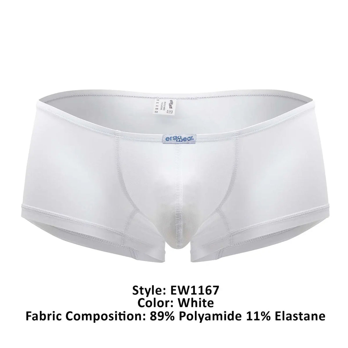 ErgoWear 남성 속옷 EW1167 X4D 트렁크 색상 화이트