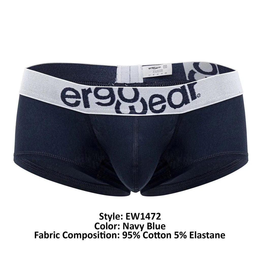ErgoWear メンズアンダーウェア EW1472 MAX COTTON トランクス ネイビーブルー