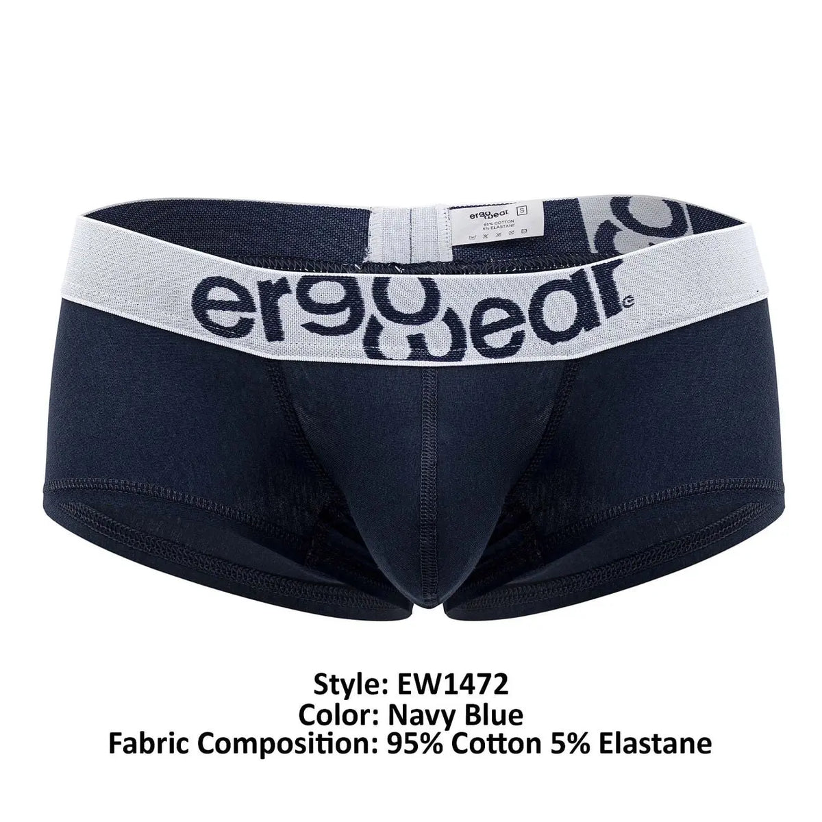 ErgoWear メンズアンダーウェア EW1472 MAX COTTON トランクス ネイビーブルー
