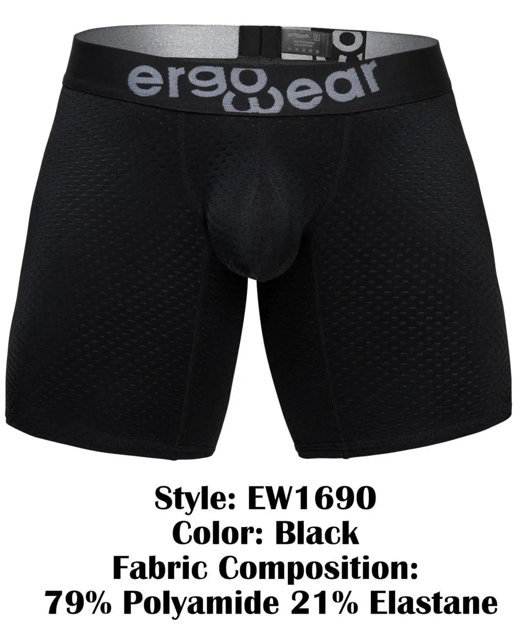 ErgoWear メンズアンダーウェア EW1690 MAX FLOW ボクサーブリーフ ブラック