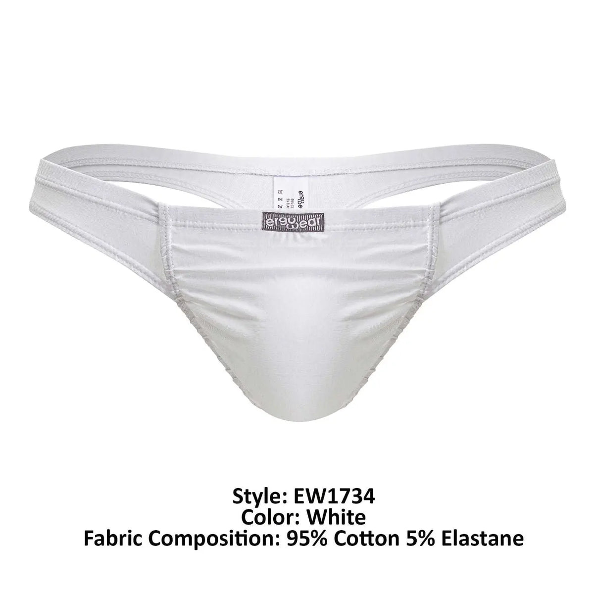 ErgoWear メンズアンダーウェア EW1734 FEEL GR8 コットンTバック カラー ホワイト