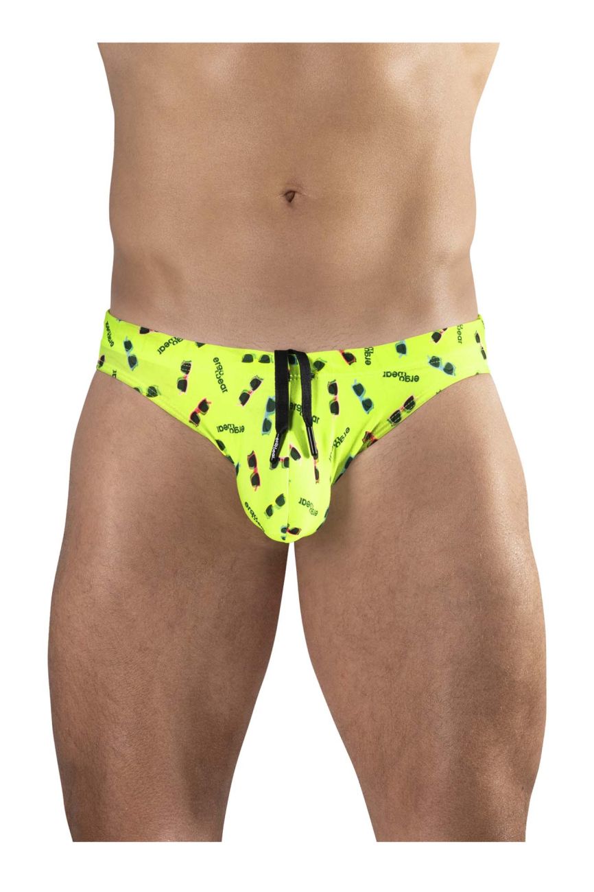 ErgoWear 남성용 활동복 및 수영복 EW1765 X4D SW 스윔 브리프 색상 브라이트 옐로우