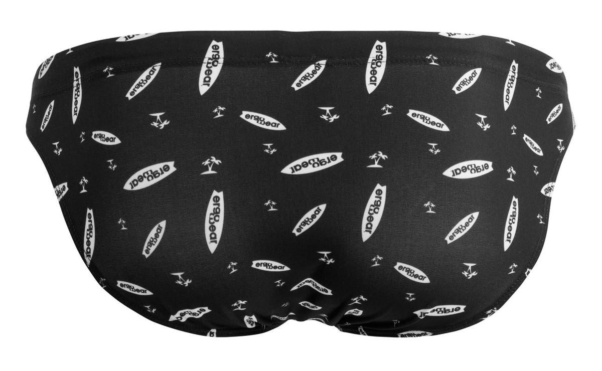 ErgoWear 남성용 활동복 및 수영복 EW1766 X4D SW 스윔 브리프 색상 블랙-화이트