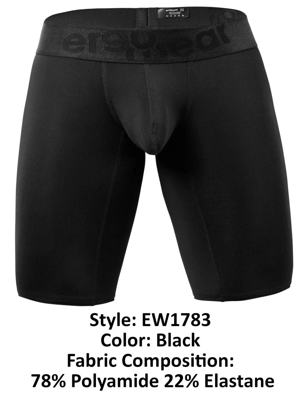 ErgoWear 남성용 액티브웨어 및 수영복 EW1783 MAX BOLD 애슬레틱 반바지 색상: 블랙