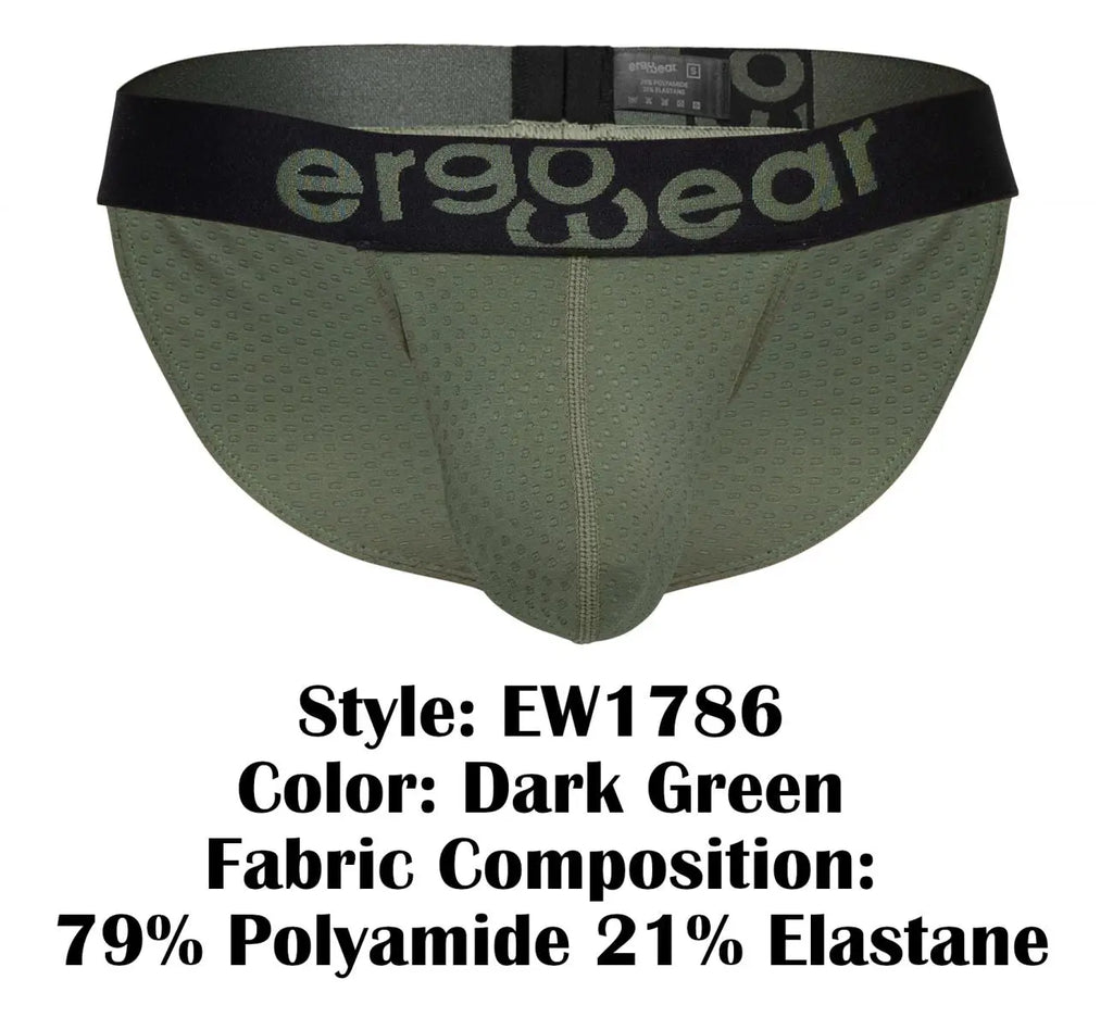 ErgoWear 남성 속옷 EW1786 MAX FLOW 비키니 색상 다크 그린