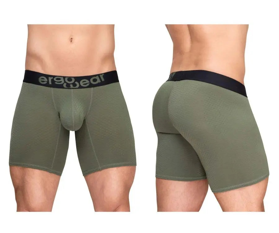 ErgoWear 남성 속옷 EW1788 MAX FLOW 복서 브리프 색상 다크 그린