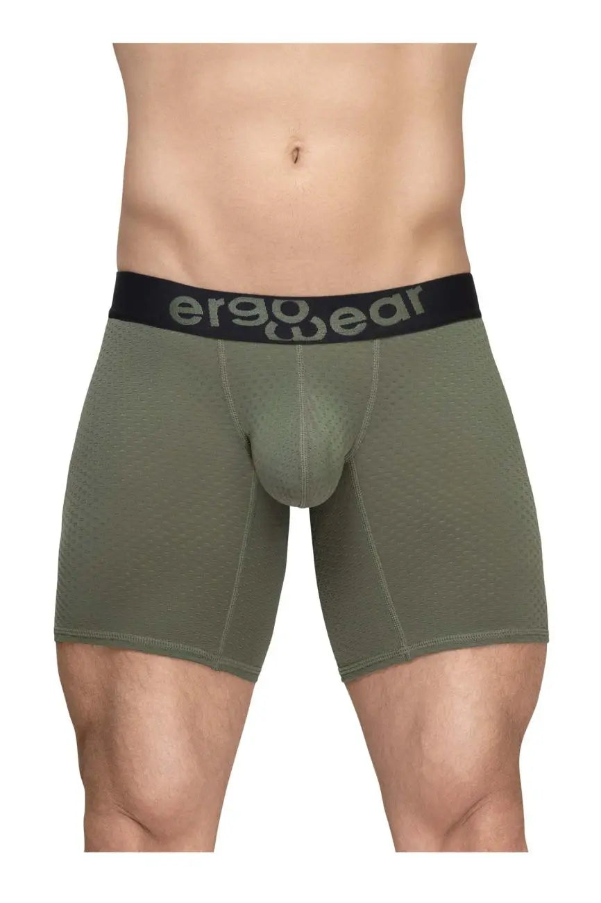 ErgoWear 남성 속옷 EW1788 MAX FLOW 복서 브리프 색상 다크 그린