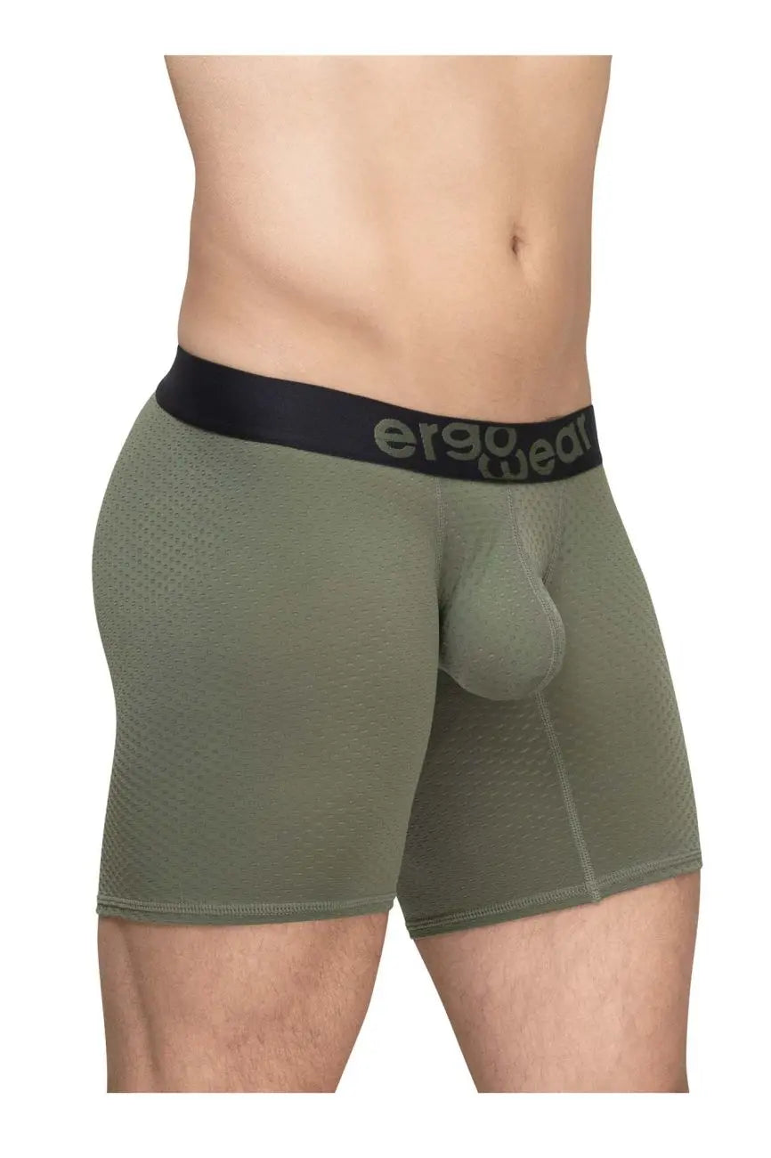ErgoWear 남성 속옷 EW1788 MAX FLOW 복서 브리프 색상 다크 그린