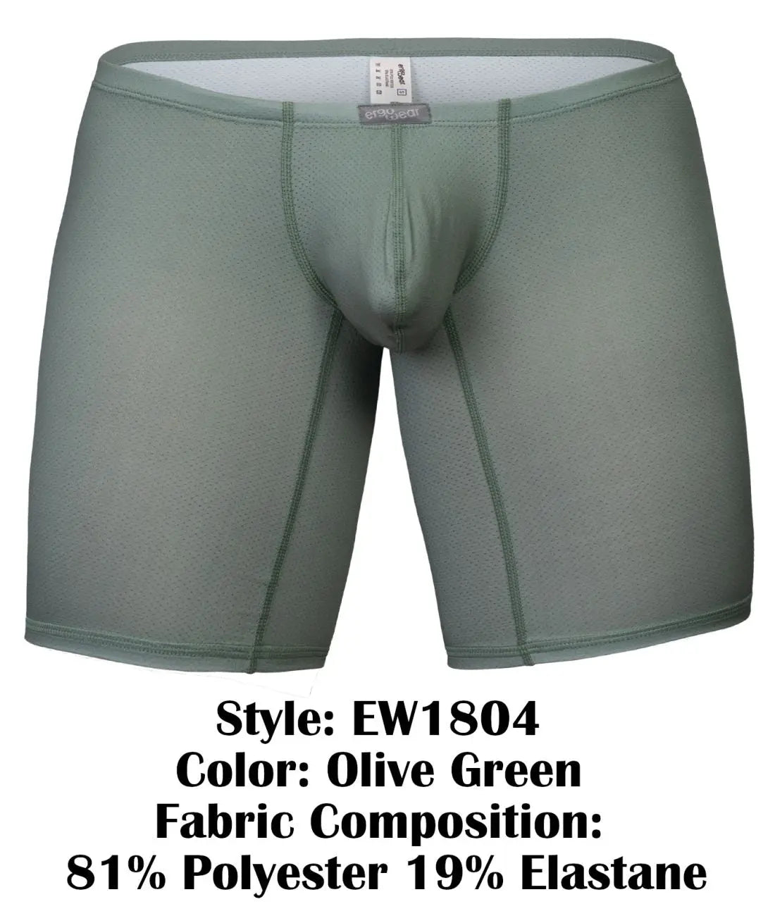 ErgoWear 남성용 속옷 EW1804 X4D SE 복서 브리프 색상 올리브 그린