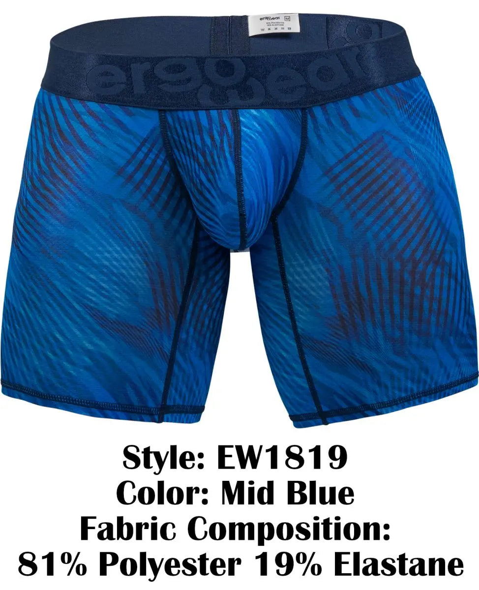 ErgoWear 남성용 언더웨어 EW1819 MAX BOLD SE 복서 브리프 미드 블루