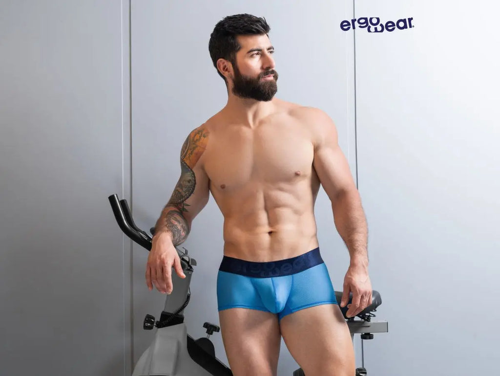 ErgoWear Men's Underwear EW1822 MAX BOLD SE Trunks Color River Blue