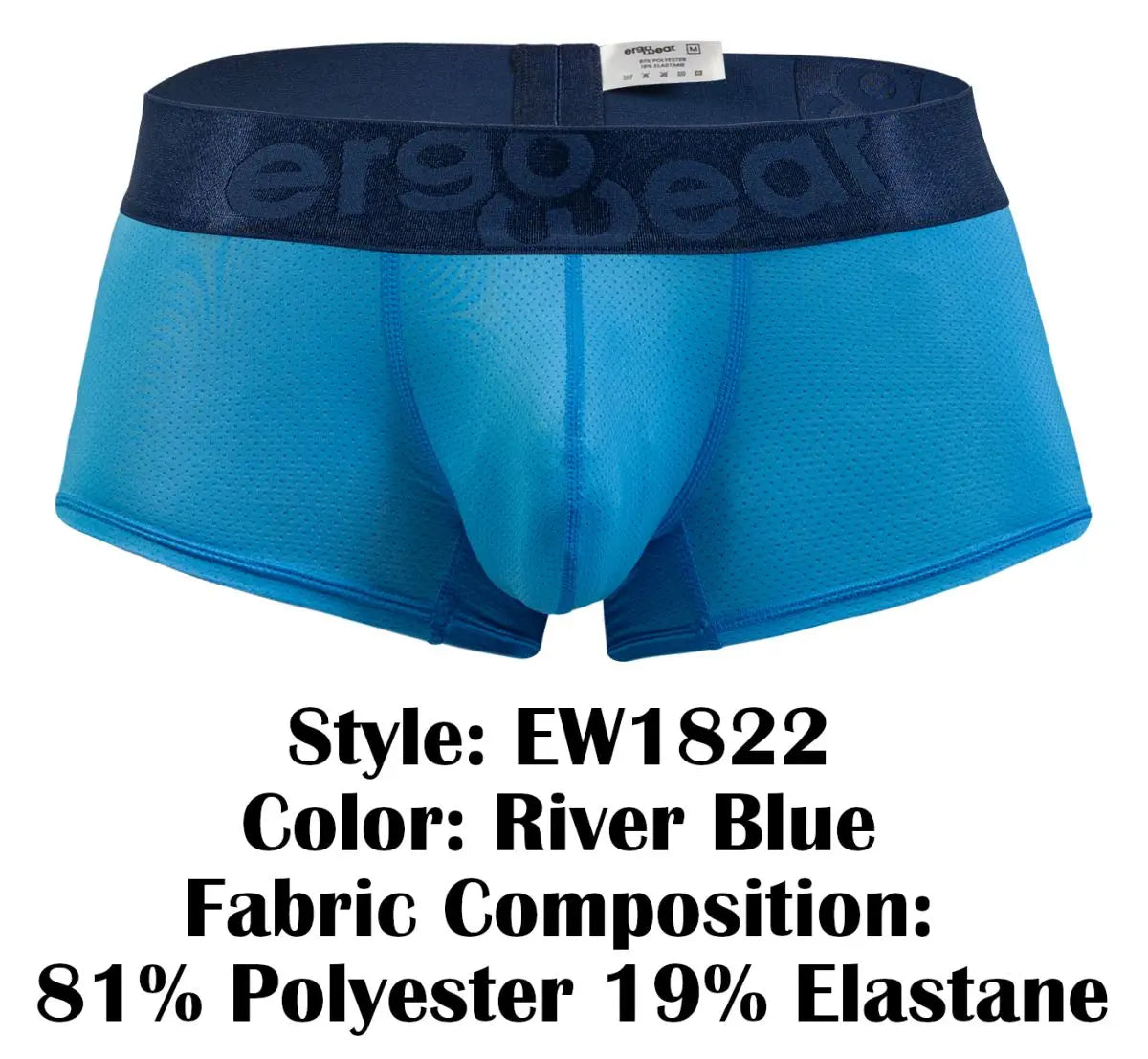 ErgoWear Men's Underwear EW1822 MAX BOLD SE Trunks Color River Blue