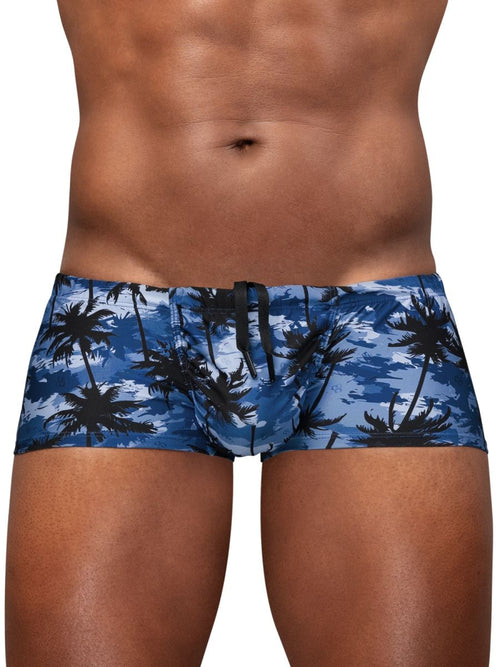 ErgoWear EW1825 FEEL SW 수영 트렁크 색상 다크블루-야자수