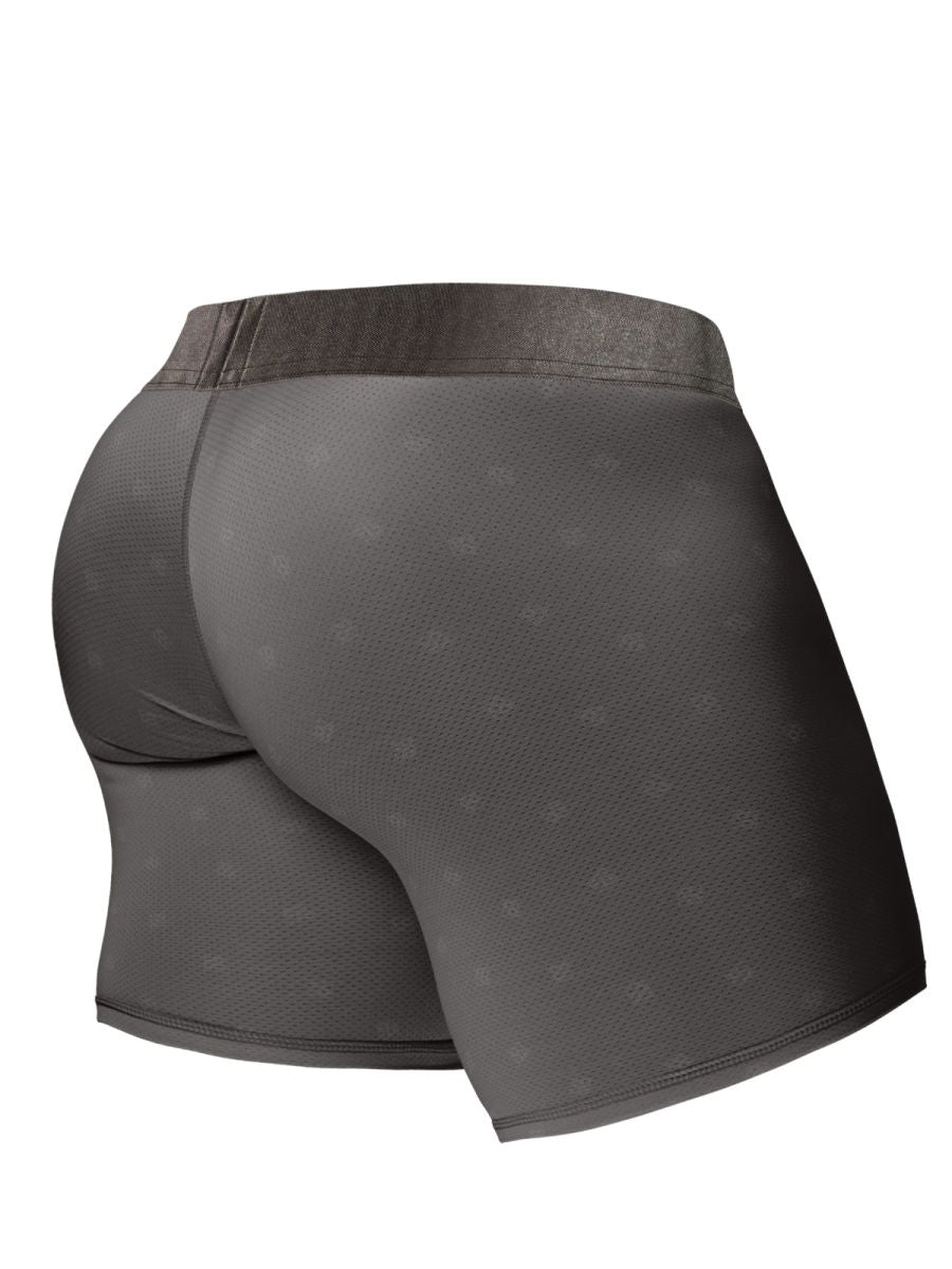ErgoWear EW1844 Men's Underwear FEEL SE Boxer Briefs for Superior Support Color Dark Gray