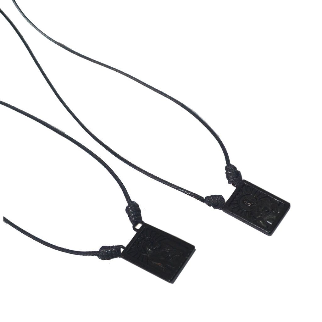 CA-RIO-CA Male Scapular with Cord in 5 colors of Pendant Black, Silver, Vintage Gold, Gold, Graphite Scapular  - Men's Necklace - Male Jewelry