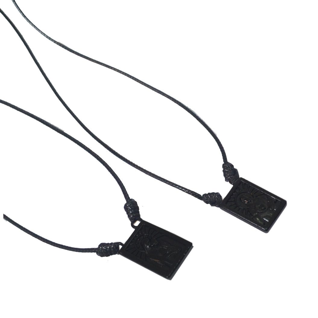 CA-RIO-CA Male Scapular with Cord in 5 colors of Pendant Black, Silver, Vintage Gold, Gold, Graphite Scapular  - Men's Necklace - Male Jewelry