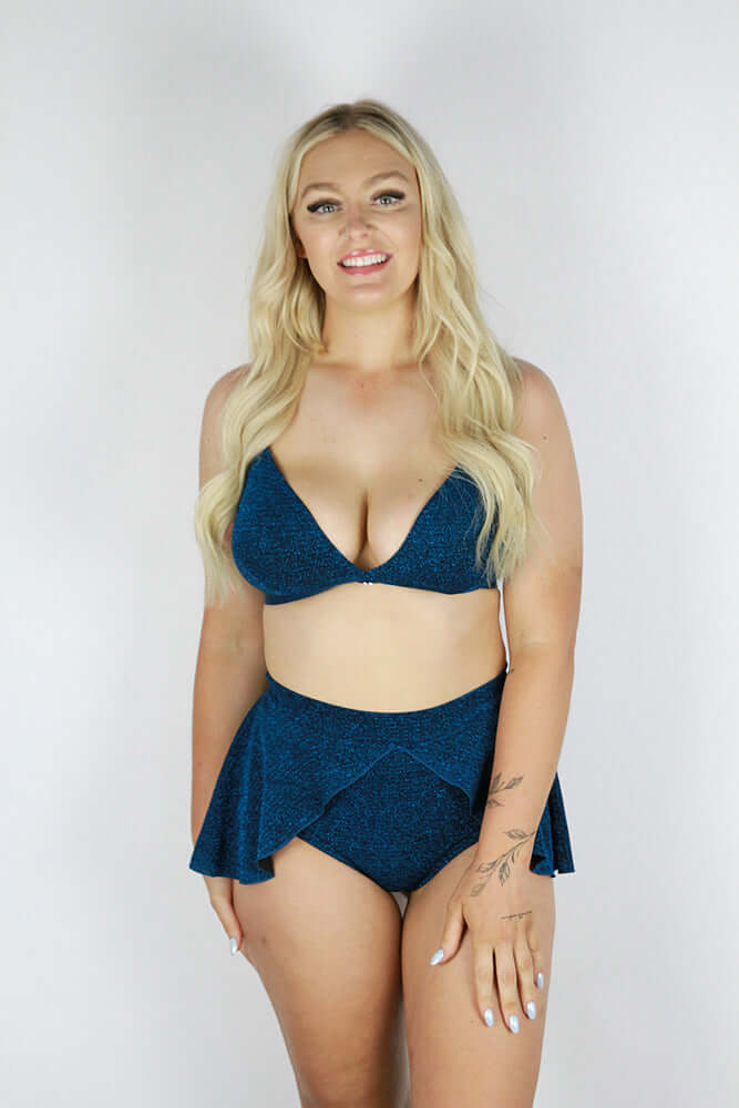 Glitteratti High Waist Skort Teal