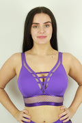 FELIX Open Mesh Bralette PURPLE
