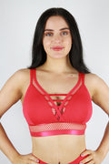 FELIX Open Mesh Bralette RED