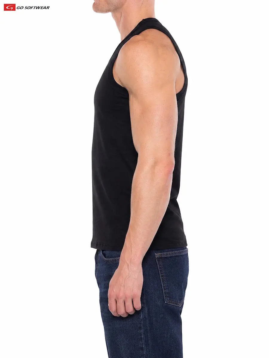 Go Softwear 2735 Men's Body Fit Tank Onyx
