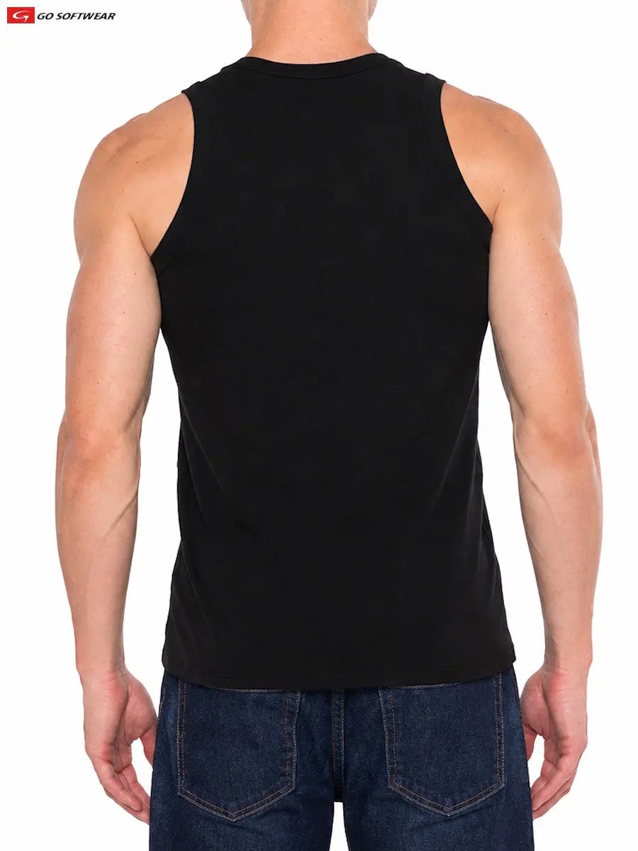 Go Softwear 2735 Men's Body Fit Tank Onyx