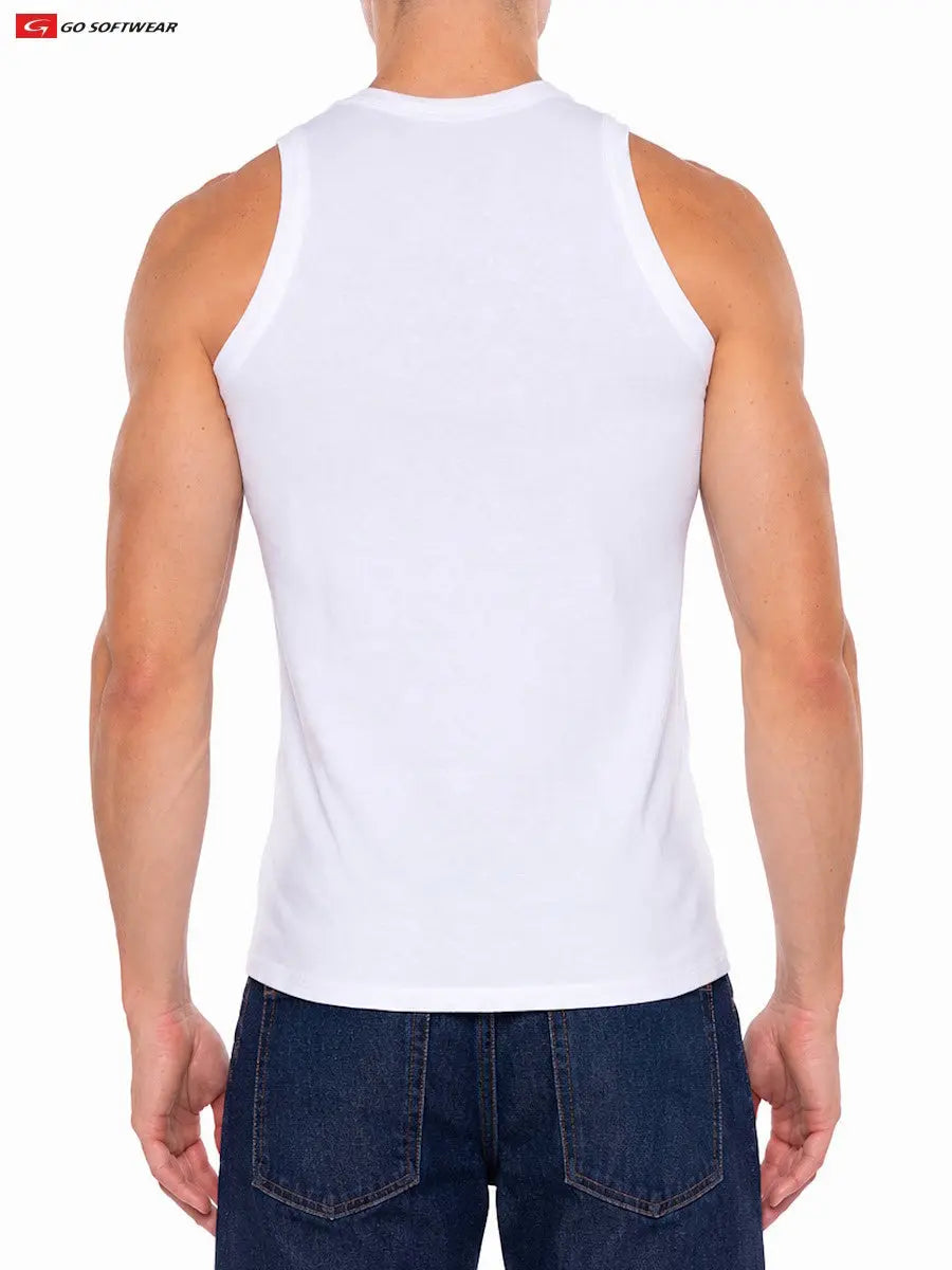 Go Softwear 2735 Men's Body Fit Tank White