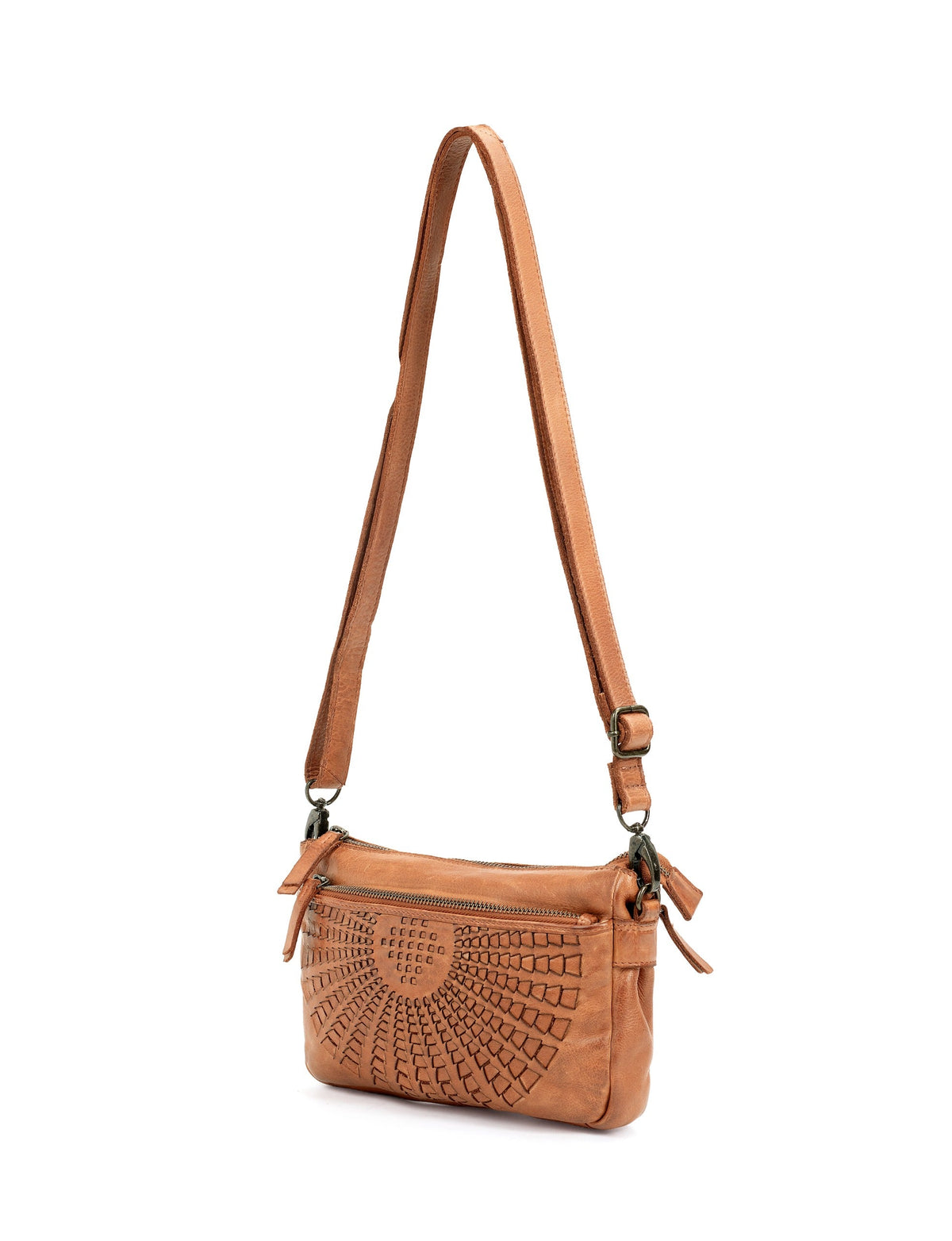 FITZROY CROSS BODY BAG W/ ADJUSTABLE STRAP - TAN