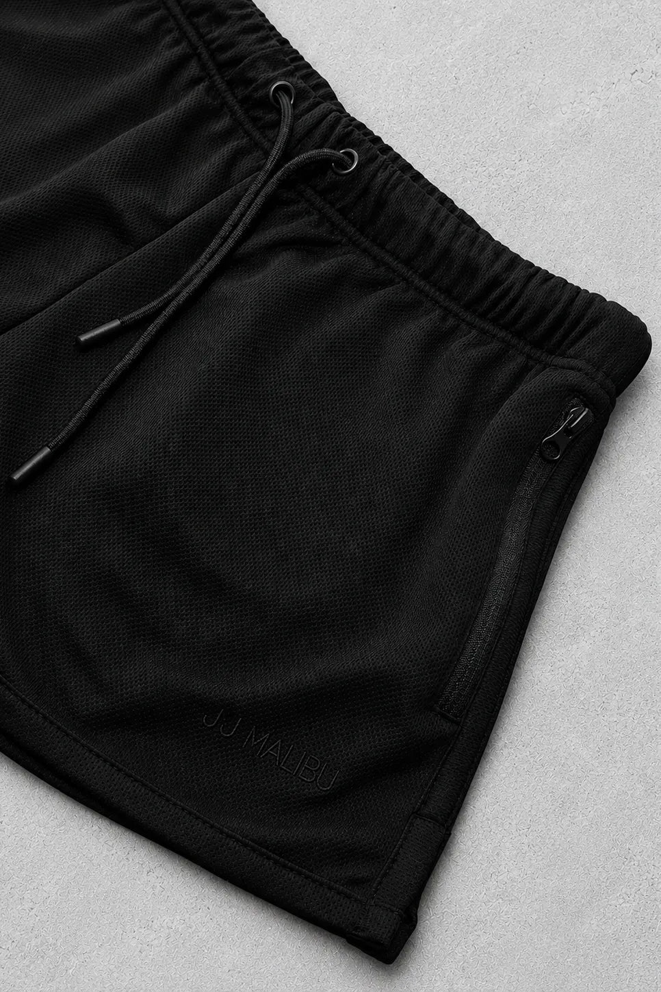 JJ Malibu Men's For-the-Night 2" Gym Short Shorts with Drawstring - All Black