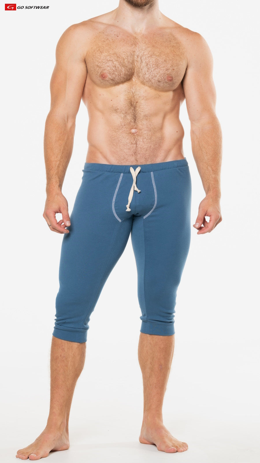 Go Softwear 4914 Men's California Lounge 3/4 Pull-On Pant - French Blue