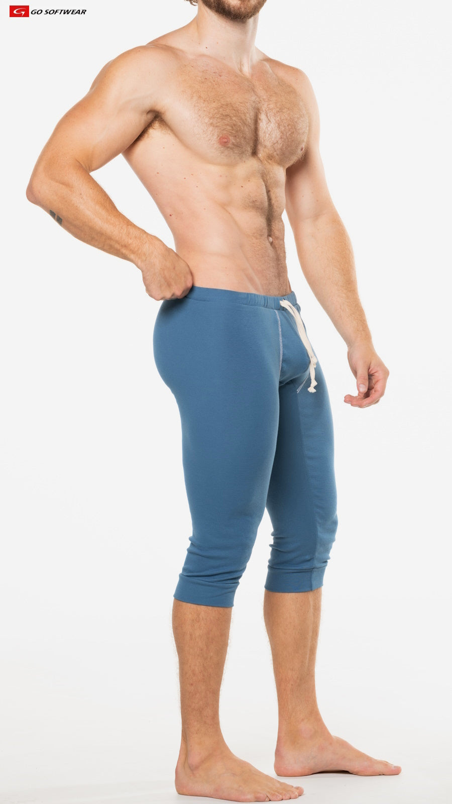 Go Softwear 4914 Men's California Lounge 3/4 Pull-On Pant - French Blue