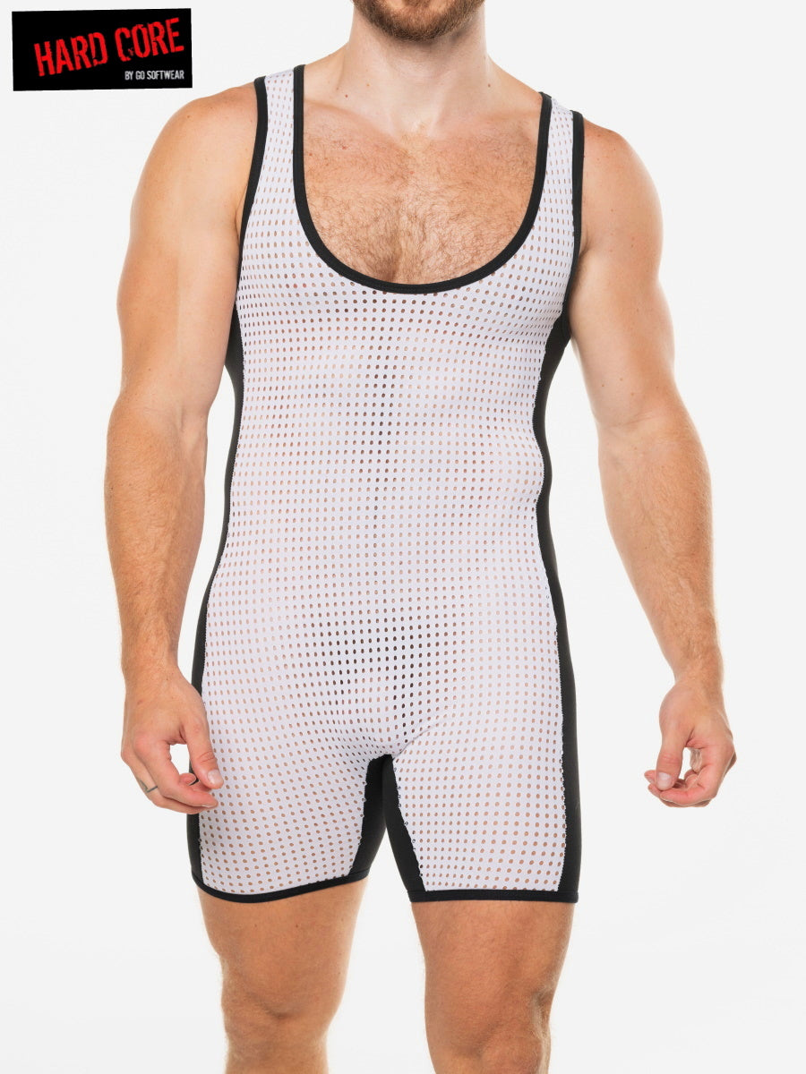 Hard Core 3548 Men's Peep Wrestler - White