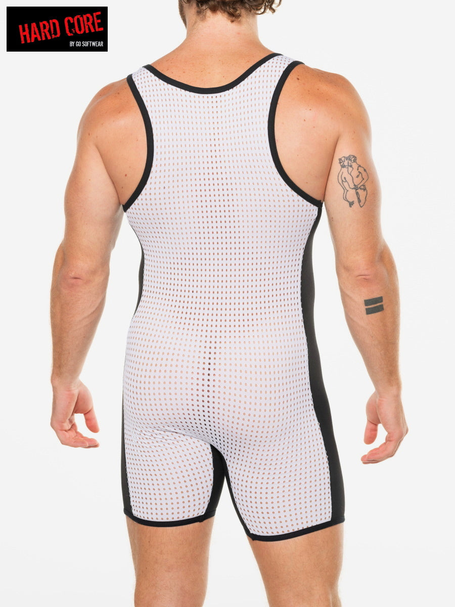 Hard Core 3548 Men's Peep Wrestler - White