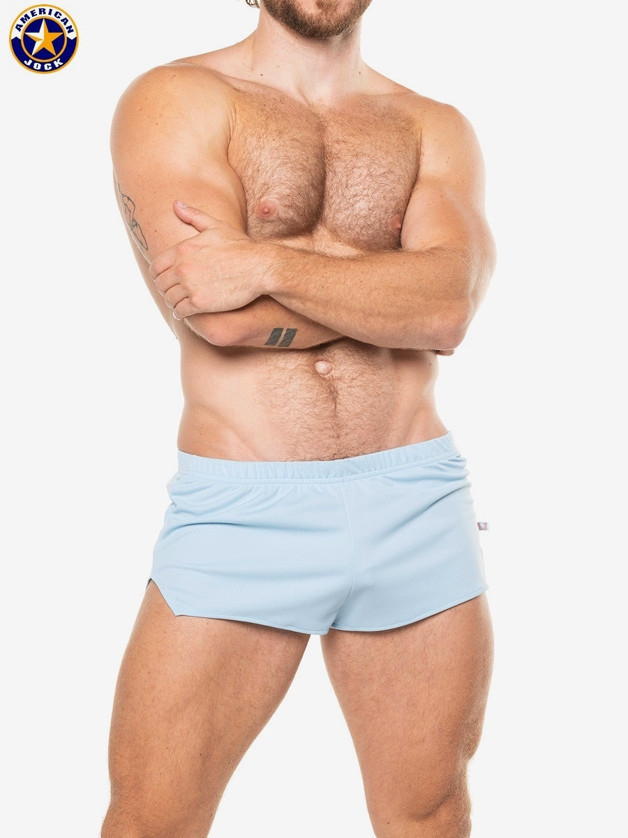 AMERICAN JOCK 8316 Men's Ultra Running short - Sky Blue