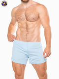 AMERICAN JOCK 8359 Men's 11" Workout Short w/Built-In Jockstrap - Sky Blue