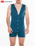 Go Softwear 4718 Men's Lumber Jack Open Back Onesy - Teal