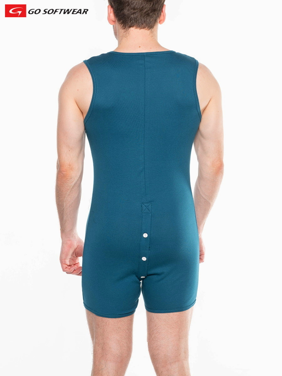Go Softwear 4718 Men's Lumber Jack Open Back Onesy - Teal
