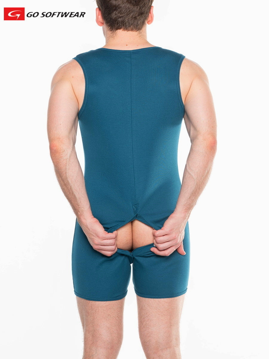 Go Softwear 4718 Men's Lumber Jack Open Back Onesy - Teal